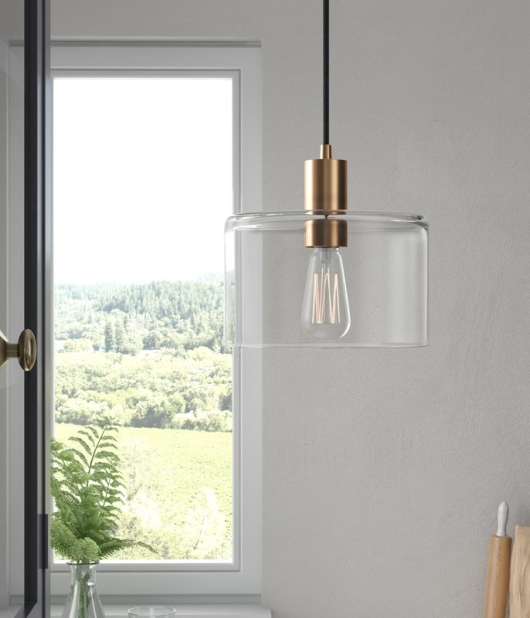 Plumlee 1-Light Cylinder Pendant