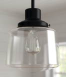 Aaru 1-Light Schoolhouse Pendant