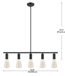 Novogratz Vintage 5-Light Kitchen Island Pendant