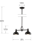 Bergin II 2-Light Kitchen Island Pendant